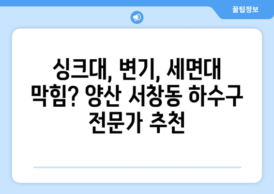 경상남도 양산시 서창동 하수구막힘 | 가격 | 비용 | 기름제거 | 싱크대 | 변기 | 세면대 | 역류 | 냄새차단 | 2024 후기