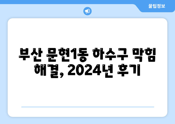 부산시 남구 문현1동 하수구막힘 | 가격 | 비용 | 기름제거 | 싱크대 | 변기 | 세면대 | 역류 | 냄새차단 | 2024 후기