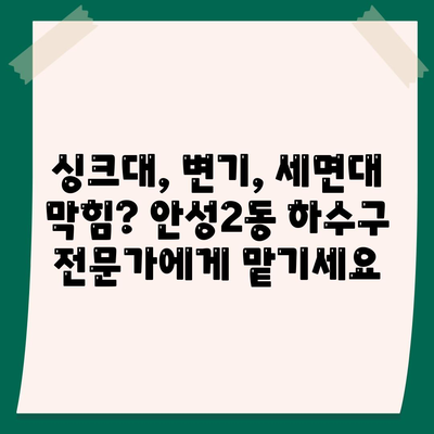 경기도 안성시 안성2동 하수구막힘 | 가격 | 비용 | 기름제거 | 싱크대 | 변기 | 세면대 | 역류 | 냄새차단 | 2024 후기