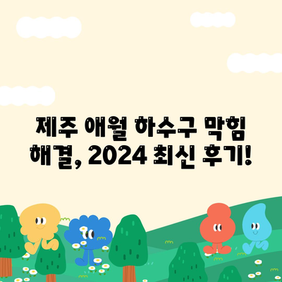 제주도 제주시 애월읍 하수구막힘 | 가격 | 비용 | 기름제거 | 싱크대 | 변기 | 세면대 | 역류 | 냄새차단 | 2024 후기