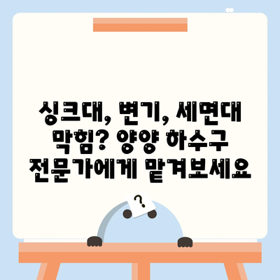 강원도 양양군 양양읍 하수구막힘 | 가격 | 비용 | 기름제거 | 싱크대 | 변기 | 세면대 | 역류 | 냄새차단 | 2024 후기