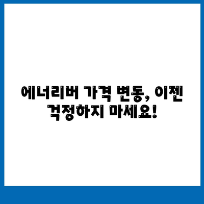 유한양행 에너리버 가격