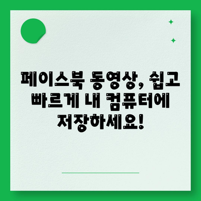 페이스북 동영상 다운로드