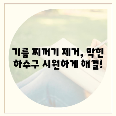 제주도 제주시 구좌읍 하수구막힘 | 가격 | 비용 | 기름제거 | 싱크대 | 변기 | 세면대 | 역류 | 냄새차단 | 2024 후기