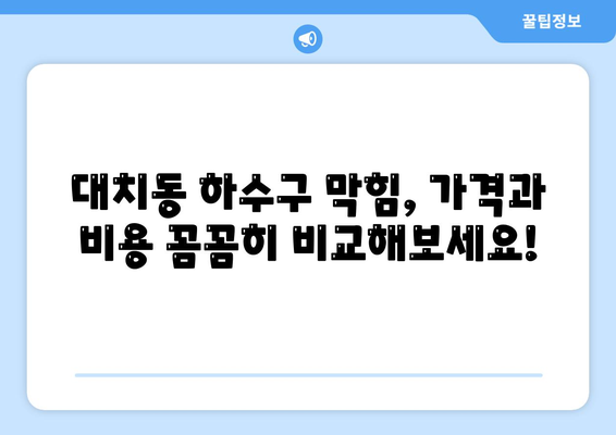 서울시 강남구 대치1동 하수구막힘 | 가격 | 비용 | 기름제거 | 싱크대 | 변기 | 세면대 | 역류 | 냄새차단 | 2024 후기