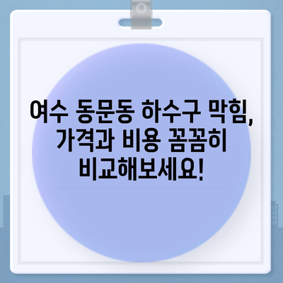 전라남도 여수시 동문동 하수구막힘 | 가격 | 비용 | 기름제거 | 싱크대 | 변기 | 세면대 | 역류 | 냄새차단 | 2024 후기