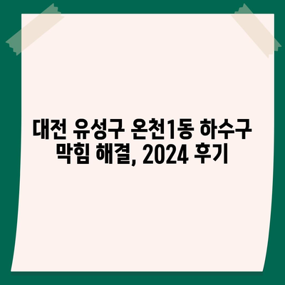 대전시 유성구 온천1동 하수구막힘 | 가격 | 비용 | 기름제거 | 싱크대 | 변기 | 세면대 | 역류 | 냄새차단 | 2024 후기