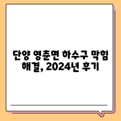 충청북도 단양군 영춘면 하수구막힘 | 가격 | 비용 | 기름제거 | 싱크대 | 변기 | 세면대 | 역류 | 냄새차단 | 2024 후기