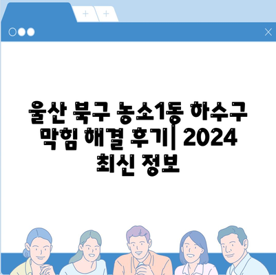 울산시 북구 농소1동 하수구막힘 | 가격 | 비용 | 기름제거 | 싱크대 | 변기 | 세면대 | 역류 | 냄새차단 | 2024 후기