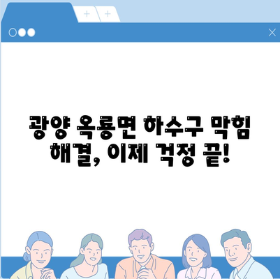 전라남도 광양시 옥룡면 하수구막힘 | 가격 | 비용 | 기름제거 | 싱크대 | 변기 | 세면대 | 역류 | 냄새차단 | 2024 후기