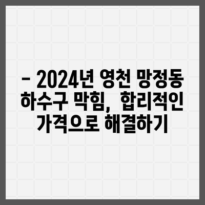 경상북도 영천시 망정동 하수구막힘 | 가격 | 비용 | 기름제거 | 싱크대 | 변기 | 세면대 | 역류 | 냄새차단 | 2024 후기