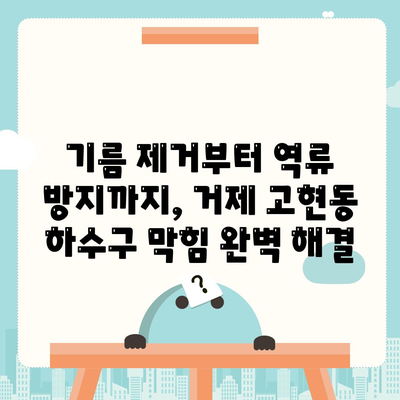 경상남도 거제시 고현동 하수구막힘 | 가격 | 비용 | 기름제거 | 싱크대 | 변기 | 세면대 | 역류 | 냄새차단 | 2024 후기