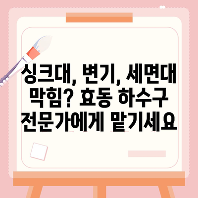 대전시 동구 효동 하수구막힘 | 가격 | 비용 | 기름제거 | 싱크대 | 변기 | 세면대 | 역류 | 냄새차단 | 2024 후기