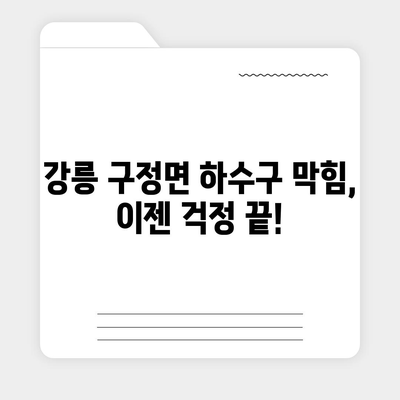 강원도 강릉시 구정면 하수구막힘 | 가격 | 비용 | 기름제거 | 싱크대 | 변기 | 세면대 | 역류 | 냄새차단 | 2024 후기