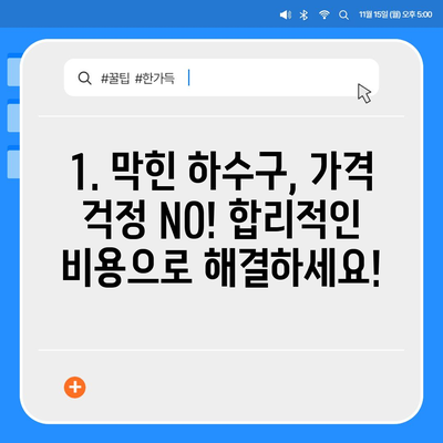 제주도 서귀포시 표선면 하수구막힘 | 가격 | 비용 | 기름제거 | 싱크대 | 변기 | 세면대 | 역류 | 냄새차단 | 2024 후기