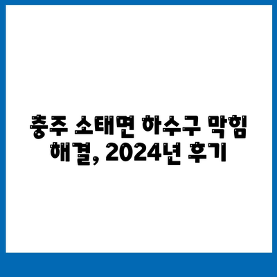 충청북도 충주시 소태면 하수구막힘 | 가격 | 비용 | 기름제거 | 싱크대 | 변기 | 세면대 | 역류 | 냄새차단 | 2024 후기