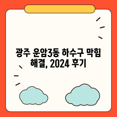 광주시 북구 운암3동 하수구막힘 | 가격 | 비용 | 기름제거 | 싱크대 | 변기 | 세면대 | 역류 | 냄새차단 | 2024 후기