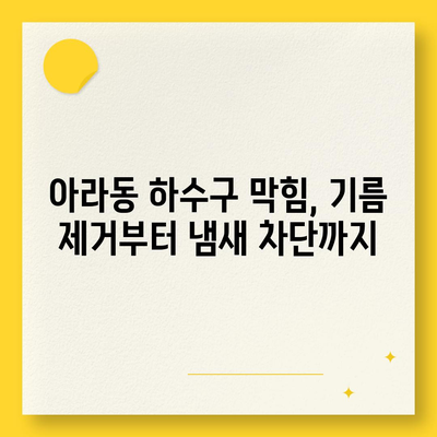 제주도 제주시 아라동 하수구막힘 | 가격 | 비용 | 기름제거 | 싱크대 | 변기 | 세면대 | 역류 | 냄새차단 | 2024 후기