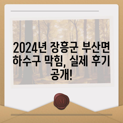 전라남도 장흥군 부산면 하수구막힘 | 가격 | 비용 | 기름제거 | 싱크대 | 변기 | 세면대 | 역류 | 냄새차단 | 2024 후기