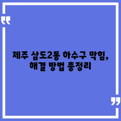 제주도 제주시 삼도2동 하수구막힘 | 가격 | 비용 | 기름제거 | 싱크대 | 변기 | 세면대 | 역류 | 냄새차단 | 2024 후기