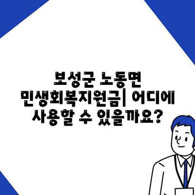 전라남도 보성군 노동면 민생회복지원금 | 신청 | 신청방법 | 대상 | 지급일 | 사용처 | 전국민 | 이재명 | 2024