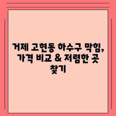 경상남도 거제시 고현동 하수구막힘 | 가격 | 비용 | 기름제거 | 싱크대 | 변기 | 세면대 | 역류 | 냄새차단 | 2024 후기