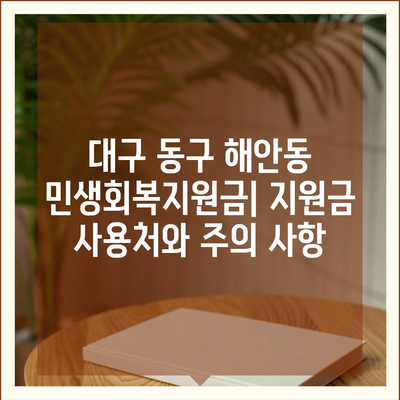 대구시 동구 해안동 민생회복지원금 | 신청 | 신청방법 | 대상 | 지급일 | 사용처 | 전국민 | 이재명 | 2024