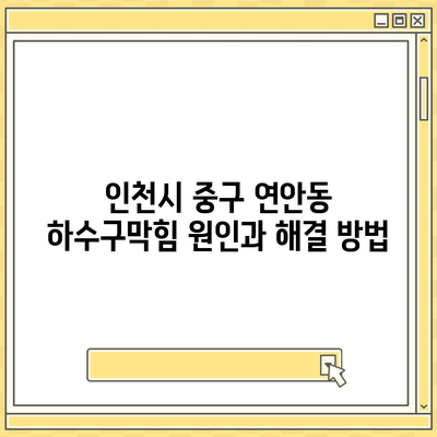 인천시 중구 연안동 하수구막힘 | 가격 | 비용 | 기름제거 | 싱크대 | 변기 | 세면대 | 역류 | 냄새차단 | 2024 후기