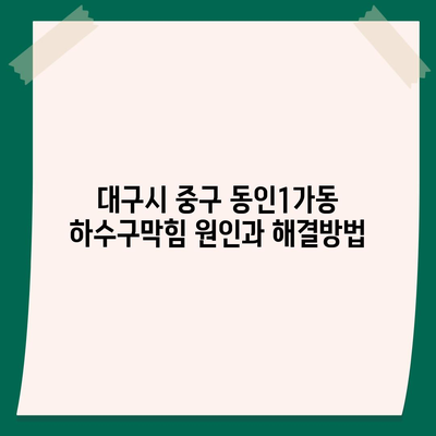 대구시 중구 동인1가동 하수구막힘 | 가격 | 비용 | 기름제거 | 싱크대 | 변기 | 세면대 | 역류 | 냄새차단 | 2024 후기