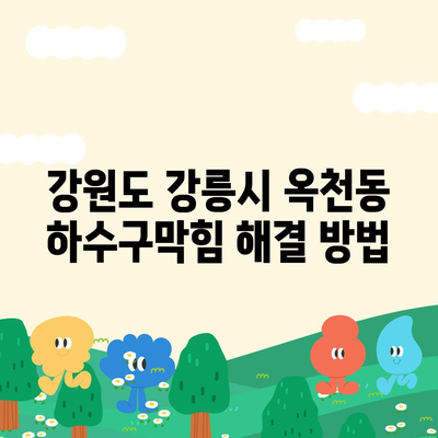 강원도 강릉시 옥천동 하수구막힘 | 가격 | 비용 | 기름제거 | 싱크대 | 변기 | 세면대 | 역류 | 냄새차단 | 2024 후기