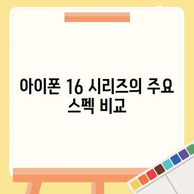 아이폰 16 프로 맥스 출시일, 시리즈별 스펙 및 루머