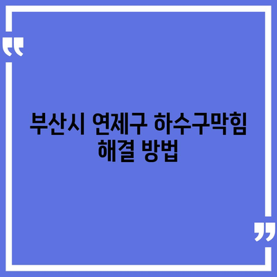 부산시 연제구 연산6동 하수구막힘 | 가격 | 비용 | 기름제거 | 싱크대 | 변기 | 세면대 | 역류 | 냄새차단 | 2024 후기