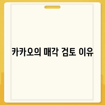 카카오골프퀀텀 매각설과 기업의 대응 방안