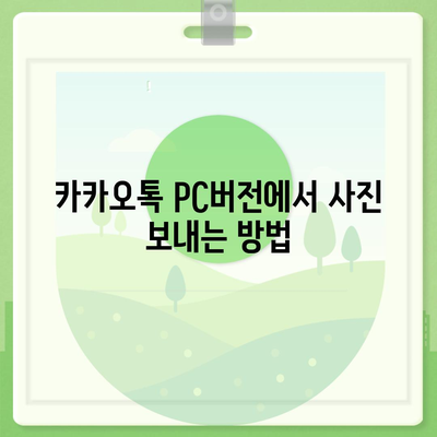 카카오톡 pc버전 사진