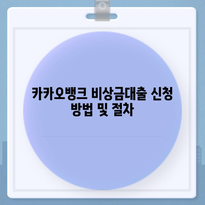 카카오뱅크 비상금대출 후기