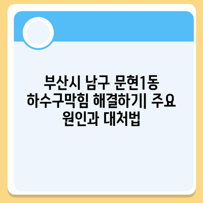 부산시 남구 문현1동 하수구막힘 | 가격 | 비용 | 기름제거 | 싱크대 | 변기 | 세면대 | 역류 | 냄새차단 | 2024 후기