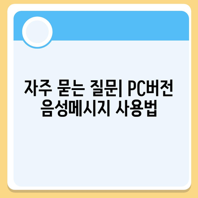 카카오톡 pc버전 음성메시지