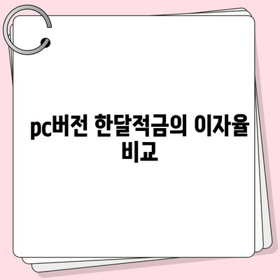 카카오뱅크 pc버전 한달적금 pc버전 이자