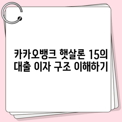 카카오뱅크 햇살론 15 대출 이자 및 금리 자세히 보기