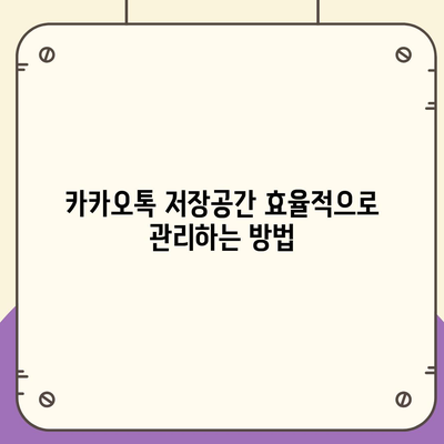 카카오톡 저장공간