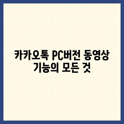 카카오톡 pc버전 동영상