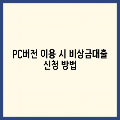 카카오뱅크 pc버전 비상금대출 신용점수