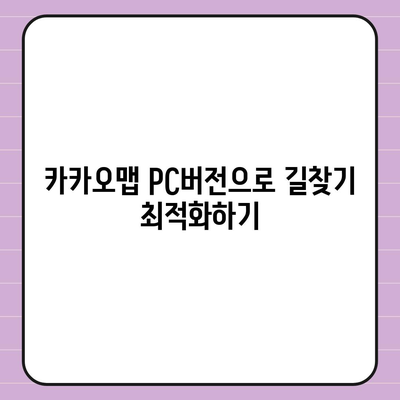 카카오맵 pc버전