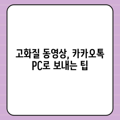 카카오톡 pc버전 동영상