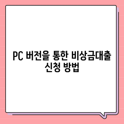 카카오뱅크 pc버전 비상금대출 신용점수