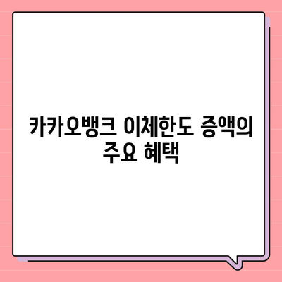 카카오뱅크 이체한도 증액