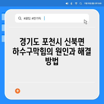 경기도 포천시 신북면 하수구막힘 | 가격 | 비용 | 기름제거 | 싱크대 | 변기 | 세면대 | 역류 | 냄새차단 | 2024 후기