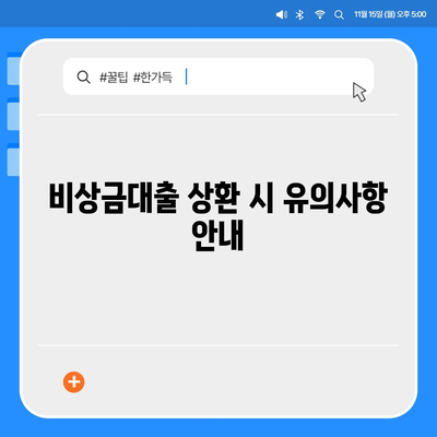 카카오뱅크 pc버전 비상금대출상환