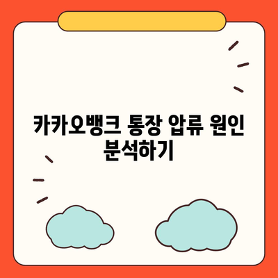 카카오뱅크 통장 압류 해제 꿀팁