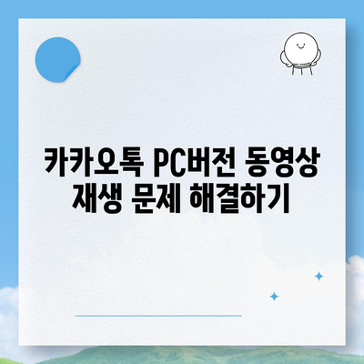 카카오톡 pc버전 동영상